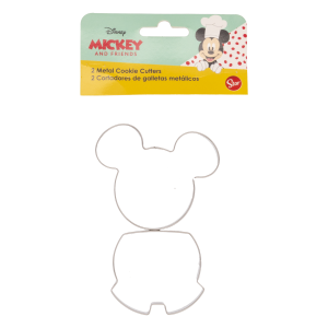 Set Cortadores De Galletas Colección Cocina Con Mickey Metálico DISNEY 2 Piezas