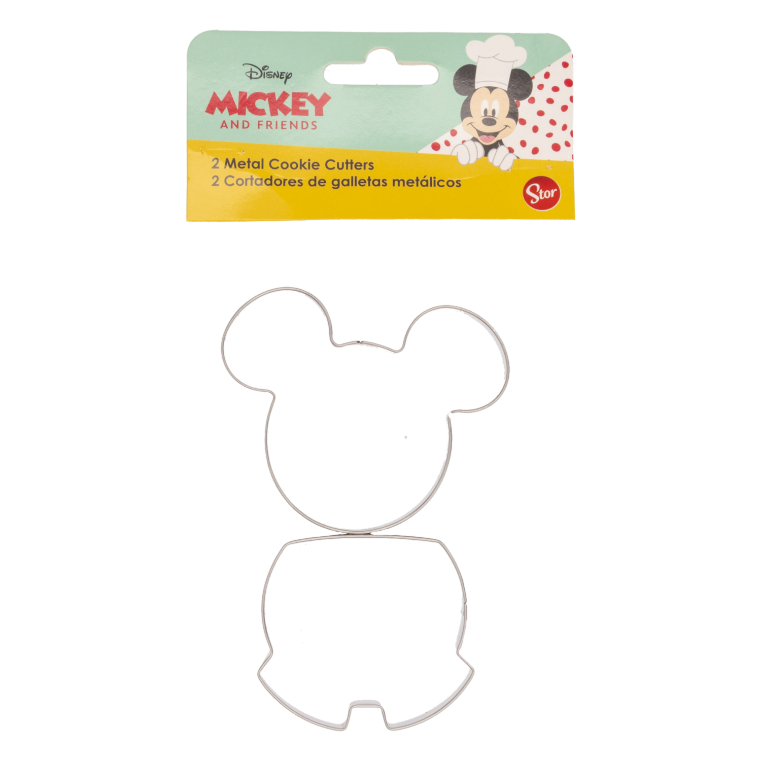 Set Cortadores De Galletas Colección Cocina Con Mickey Metálico DISNEY 2 Piezas