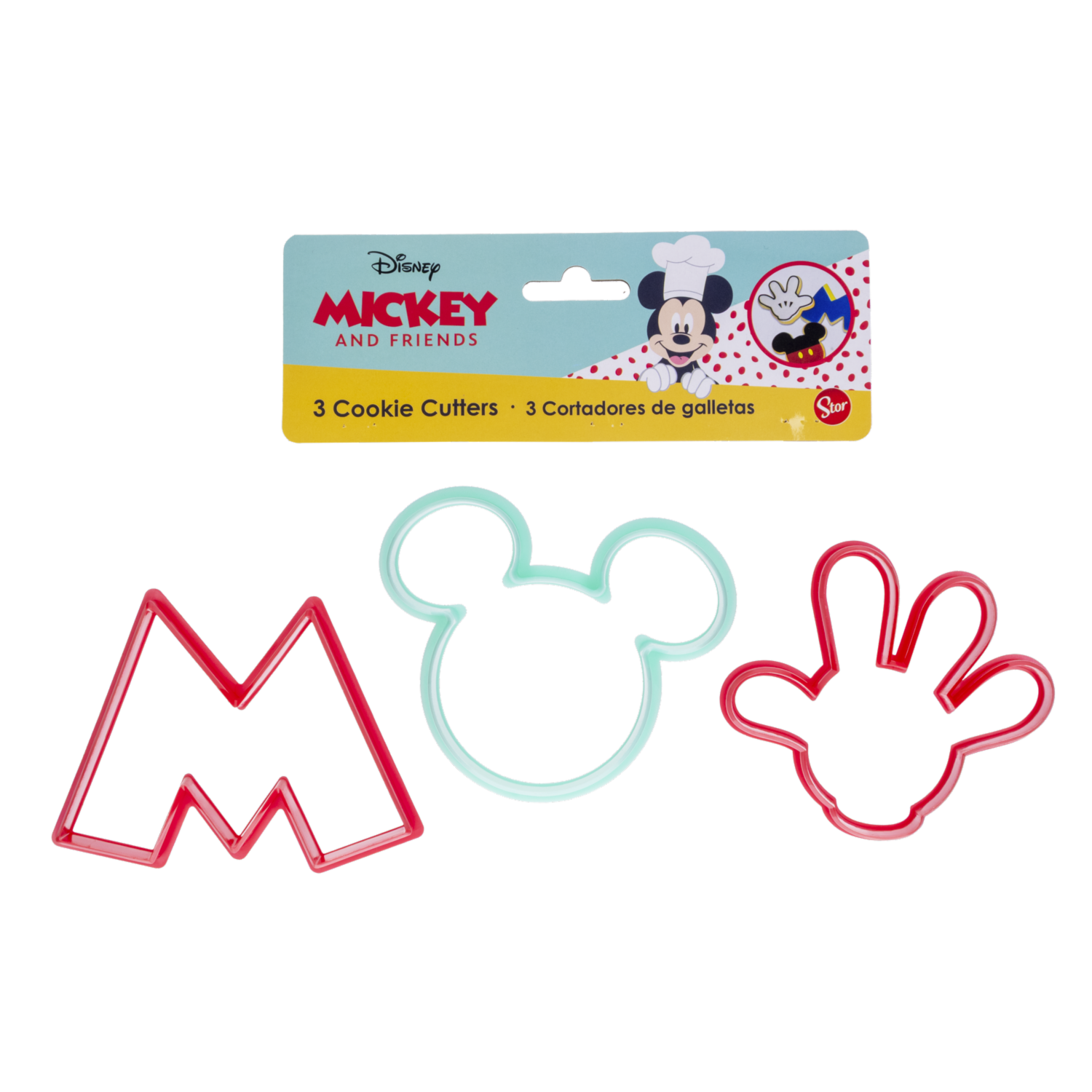 Set Cortadores Set Cortadores P/Galletas Pequenos Cook With Mickey DISNEY 3 Piezas