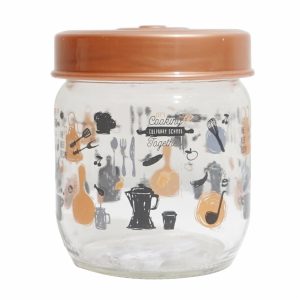 Frasco De Vidrio Leyenda Vamos A Cocinar Grande HEREVIN 425 Ml