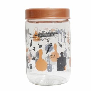 Frasco De Vidrio Leyenda Vamos A Cocinar Grande HEREVIN 660 Ml