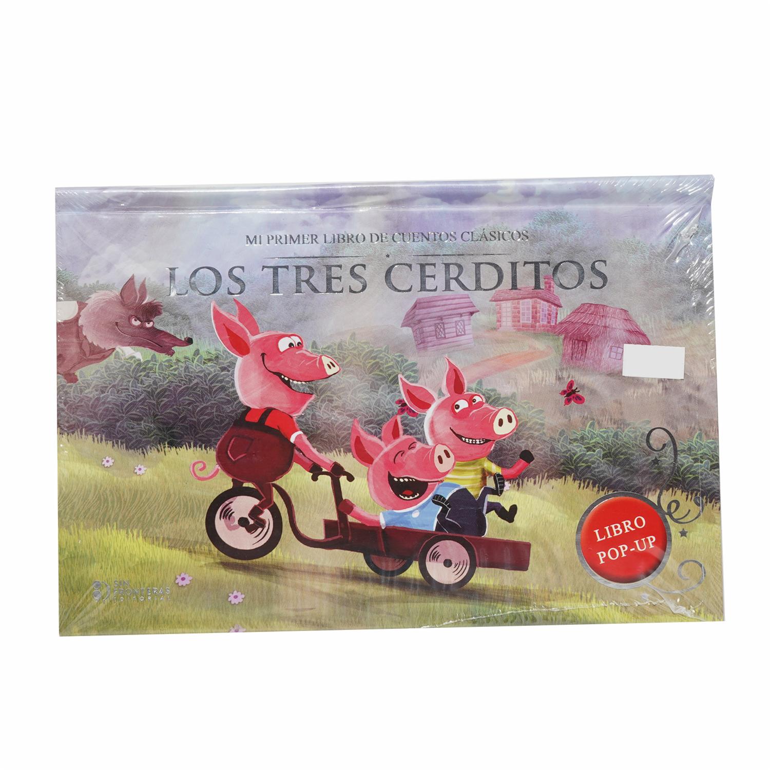 Libro Pop Up Clasico Los Tres Cerditos SIN FRONTERAS 15 Páginas