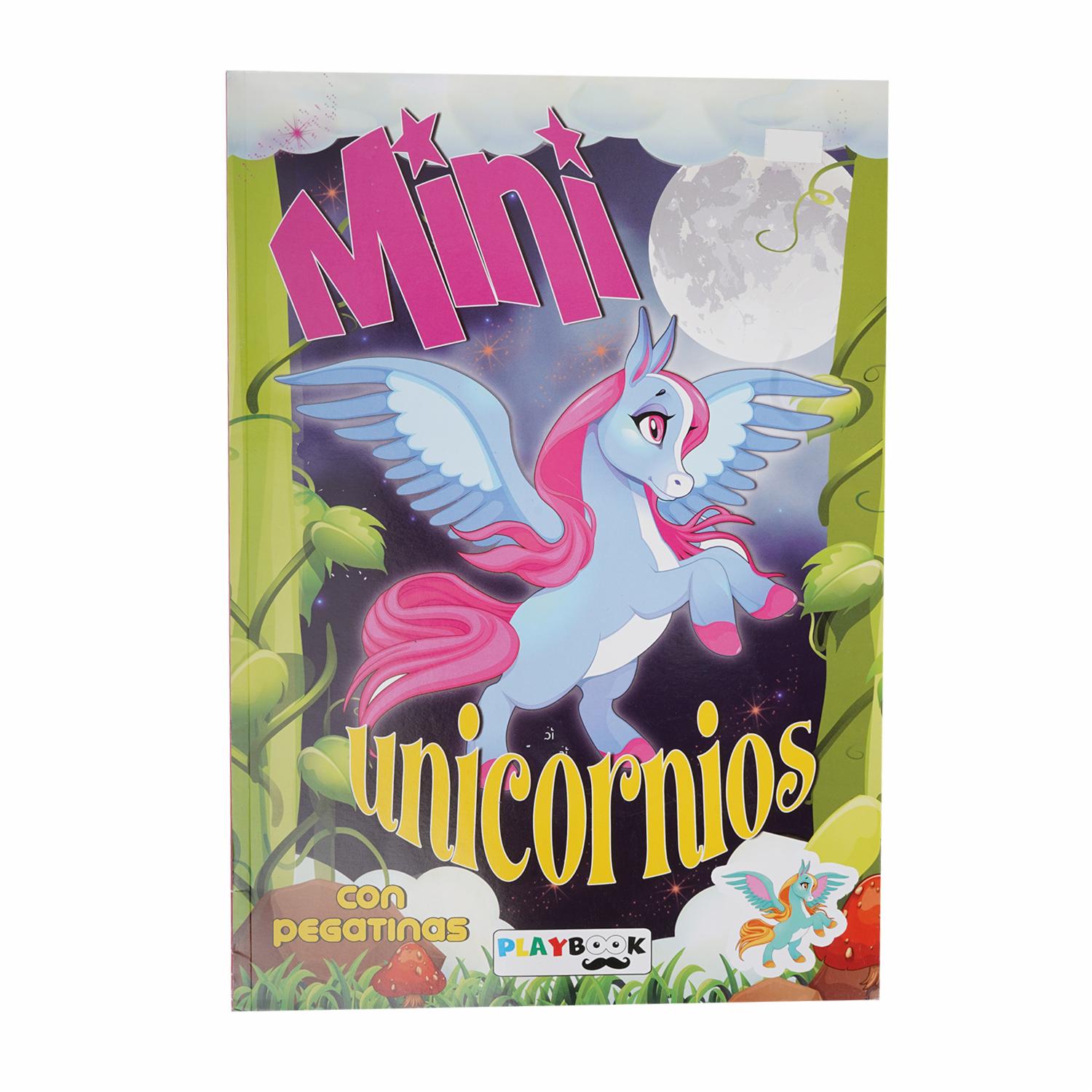 Libro Mini Unicornios Con Pegatinas PLAYBOOK 10 Páginas