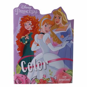 Libro Disney Princesas Color Con Pegatinas LIBRO DIVO 20 Páginas