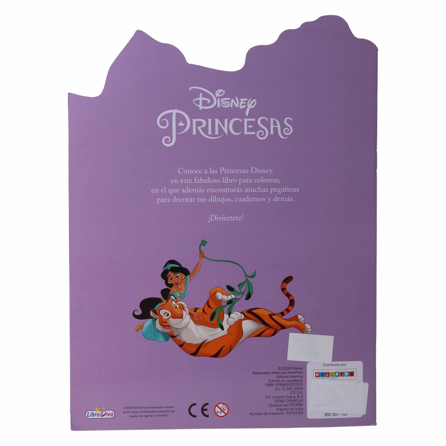 Libro Disney Princesas Color Con Pegatinas LIBRO DIVO 20 Páginas - Image 2