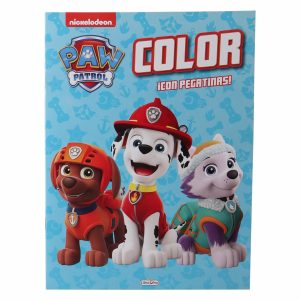 Libro Paw Patrol Color Con Pegatinas Pasta Azul LIBRO DIVO 15 Páginas