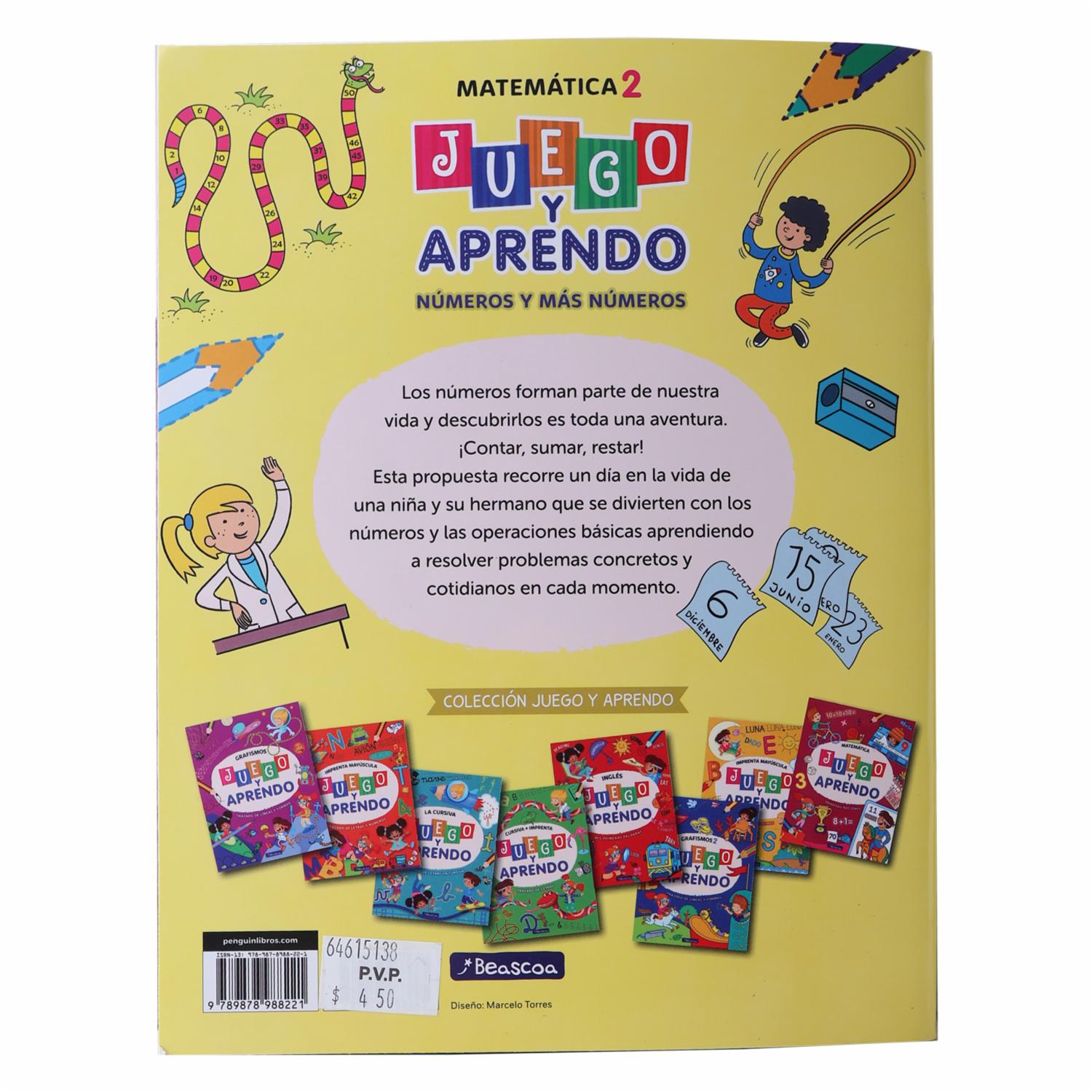 Libro Juego Y Aprendo Matemática 2 Números BEASCOA 15 Páginas - Image 2