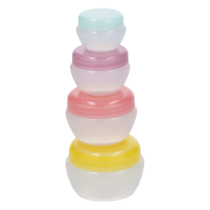 Set De Recipiente Para Crema Multi Color Pastel KAFFNY 4 Piezas