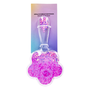 Cepillo Para Cabello Flor Rosada WAHFAY 15,5 X 8 Cm