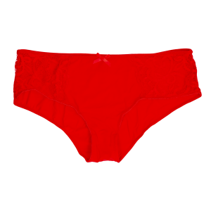 Cachetero De Encaje Liso Rojo MOD BY PARFAIT