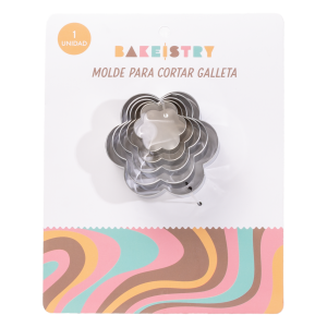 Set Modes Para Cortar Galletas Diseño Flor BAKEISTRY 5 Piezas