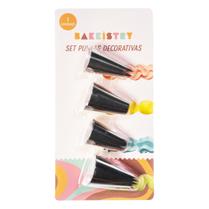 Set Puntas Decorativas Para Repostería BAKEISTRY 4 Piezas