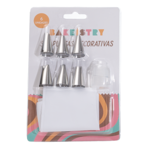 Set Puntas Decorativas Con Fundas Para Repostería BAKEISTRY 8 Piezas