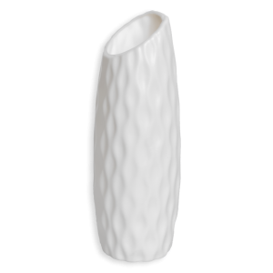 Florero Decorativo Blanco Rombos SKYLARK 5.7X20.8 Cm