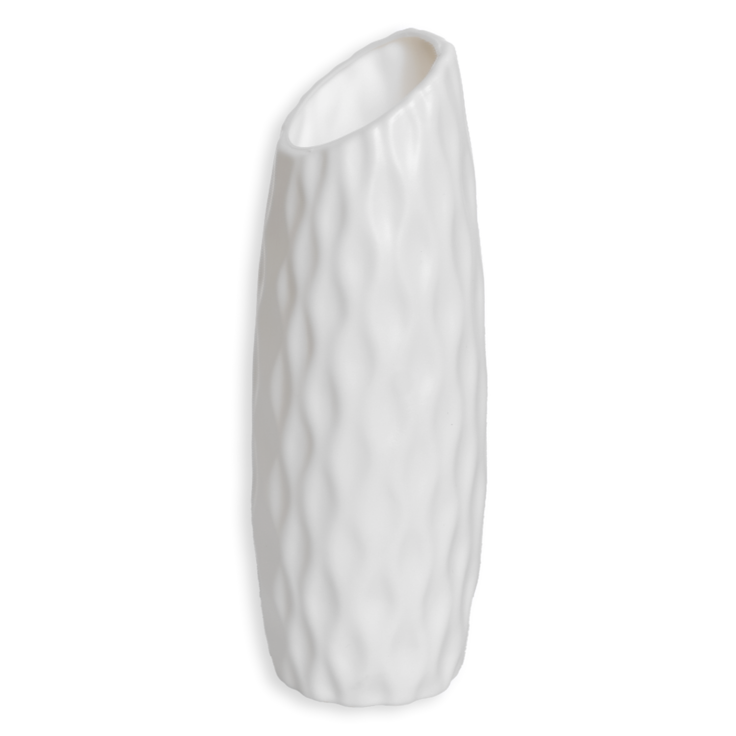 Florero Decorativo Blanco Rombos SKYLARK 5.7X20.8 Cm