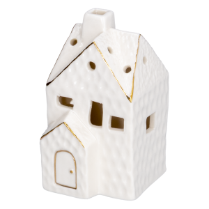 Adorno Navideño Casa De Cerámica Con Luz Led JOY 1 Pieza