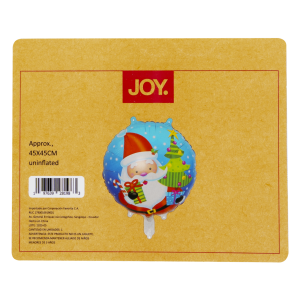 Globo De Aluminio Navideño Papá Noel JOY 45 X 45 Cm