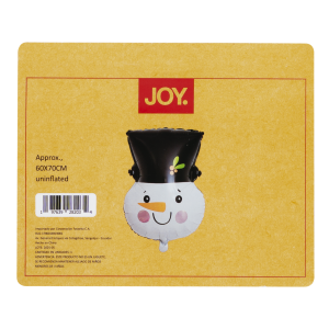 Globo De Aluminio Navideño Muñeco De Nieve JOY 60 X 70 Cm