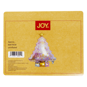 Globo De Aluminio Árbol De Navidad JOY 60 X 70 Cm