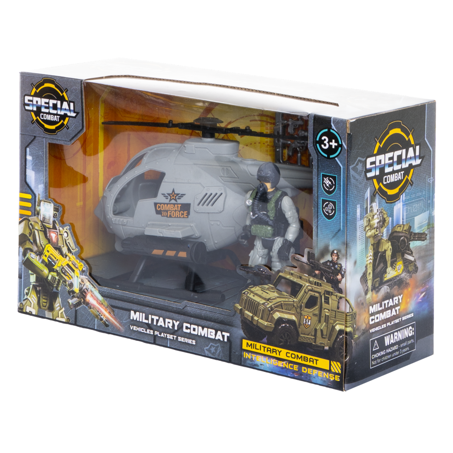 Helicóptero Militar KOOME Incluye Personaje