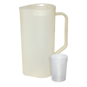 Set Jarra Y Vasos Gardenia Taupe FREE HOME 6 Piezas