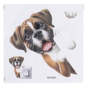 Adhesivo Decorativo De Pared Para Interruptor Perro Bóxer ZHI XIAN 1 Pieza
