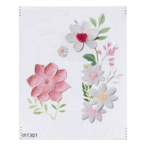 Adhesivo Decorativo De Pared Para Interruptor Flores Rosadas ZHI XIAN 1 Pieza