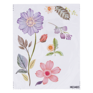 Adhesivo Decorativo De Pared Para Interruptor Flores Lila ZHI XIAN 1 Pieza