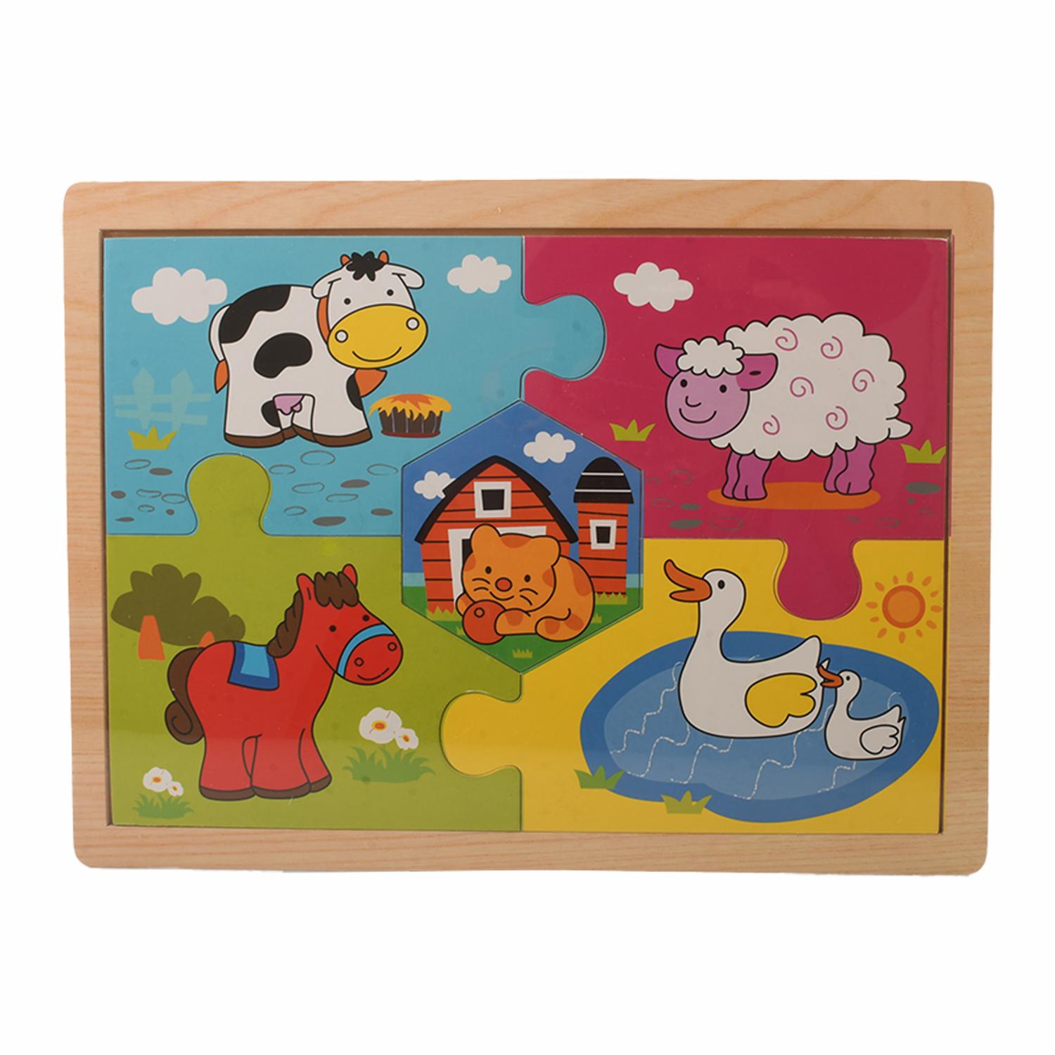 Rompecabezas Animales De La Granja TOP BRIGHT 5 Piezas