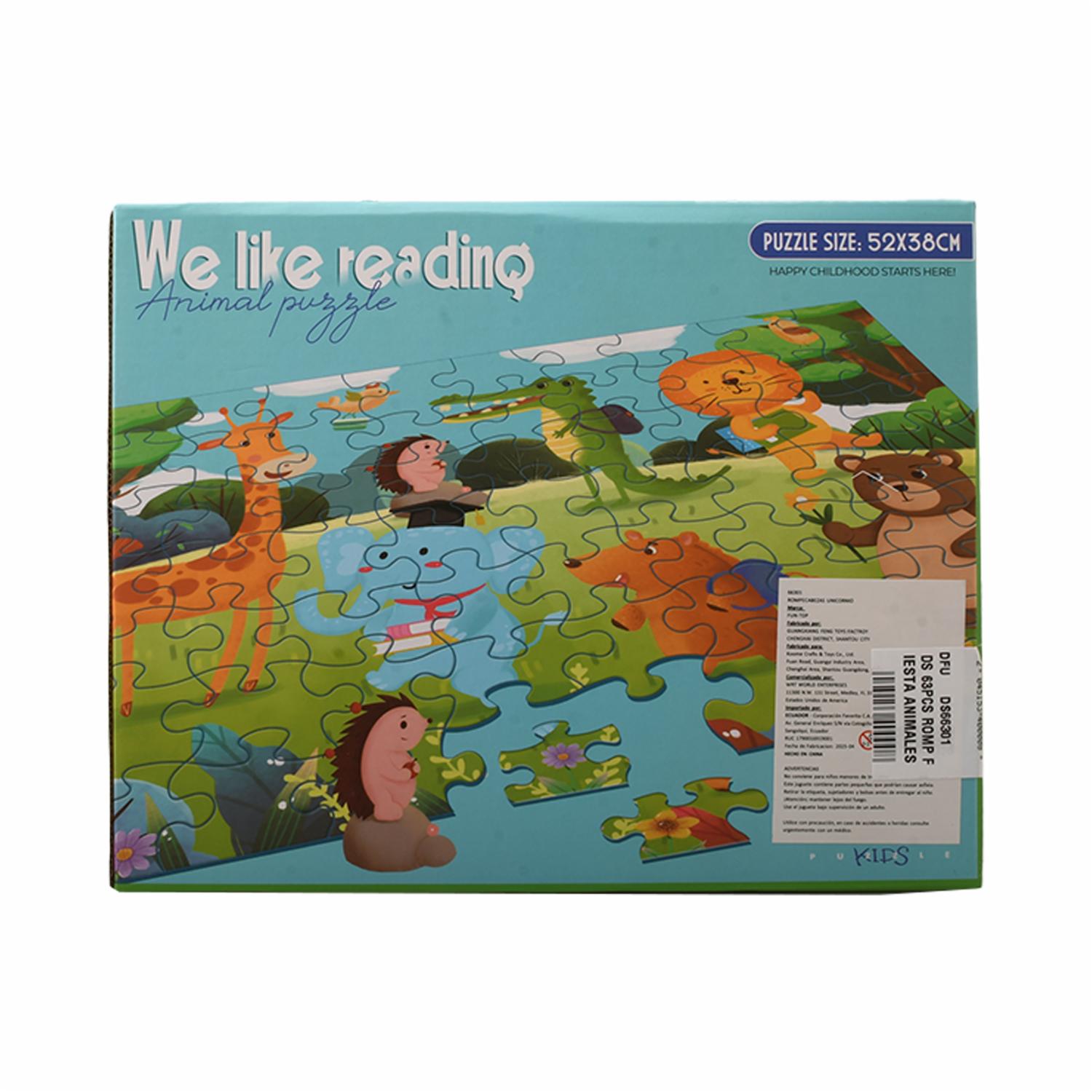 Rompecabezas Fiesta De Animales KIDS PUZZLE 63 Piezas - Image 2