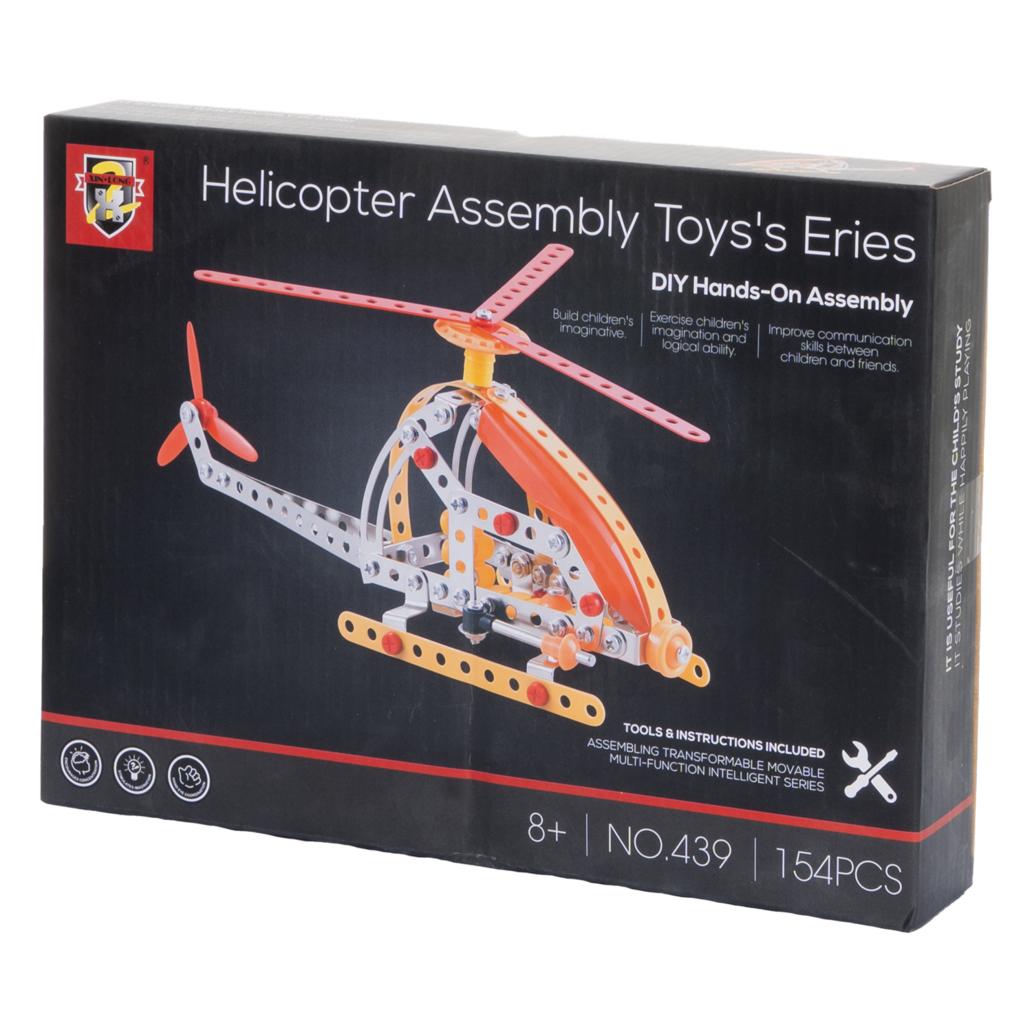 Kit Para Armar Helicóptero ASSEMBLY TOYS 154 Piezas