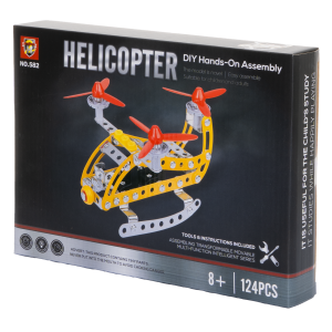 Kit Para Armar Helicóptero ASSEMBLY TOYS 124 Piezas