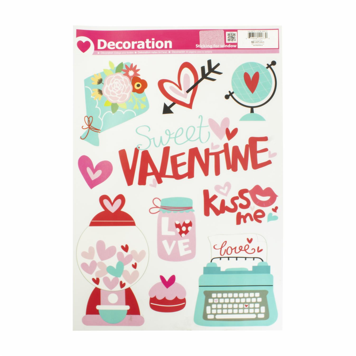 Adhesivos Para Ventana San Valentín LPS Unidad