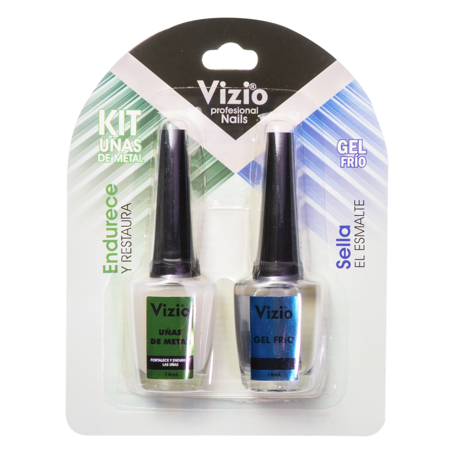 Kit De Esmaltes Gel Frío VIZIO 2 X 10 Ml