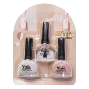Kit De Esmaltes Con Keratina VIZIO 3 X 10 Ml