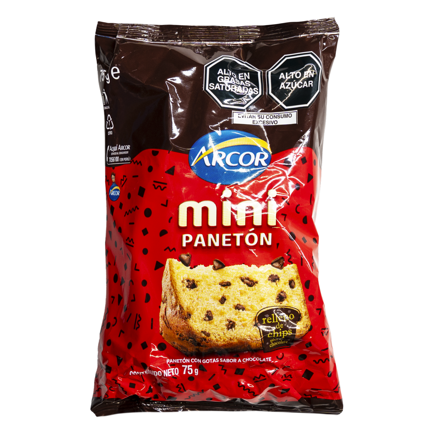 Mini Panetón Con Gotas Sabor A Chocolate ARCOR 75 G