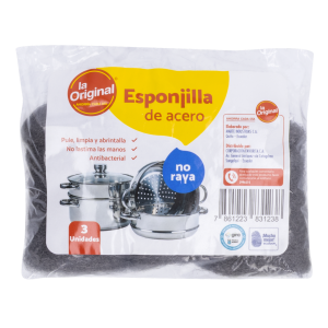 Esponjilla Lavavajillas De Acero LA ORIGINAL Unidad