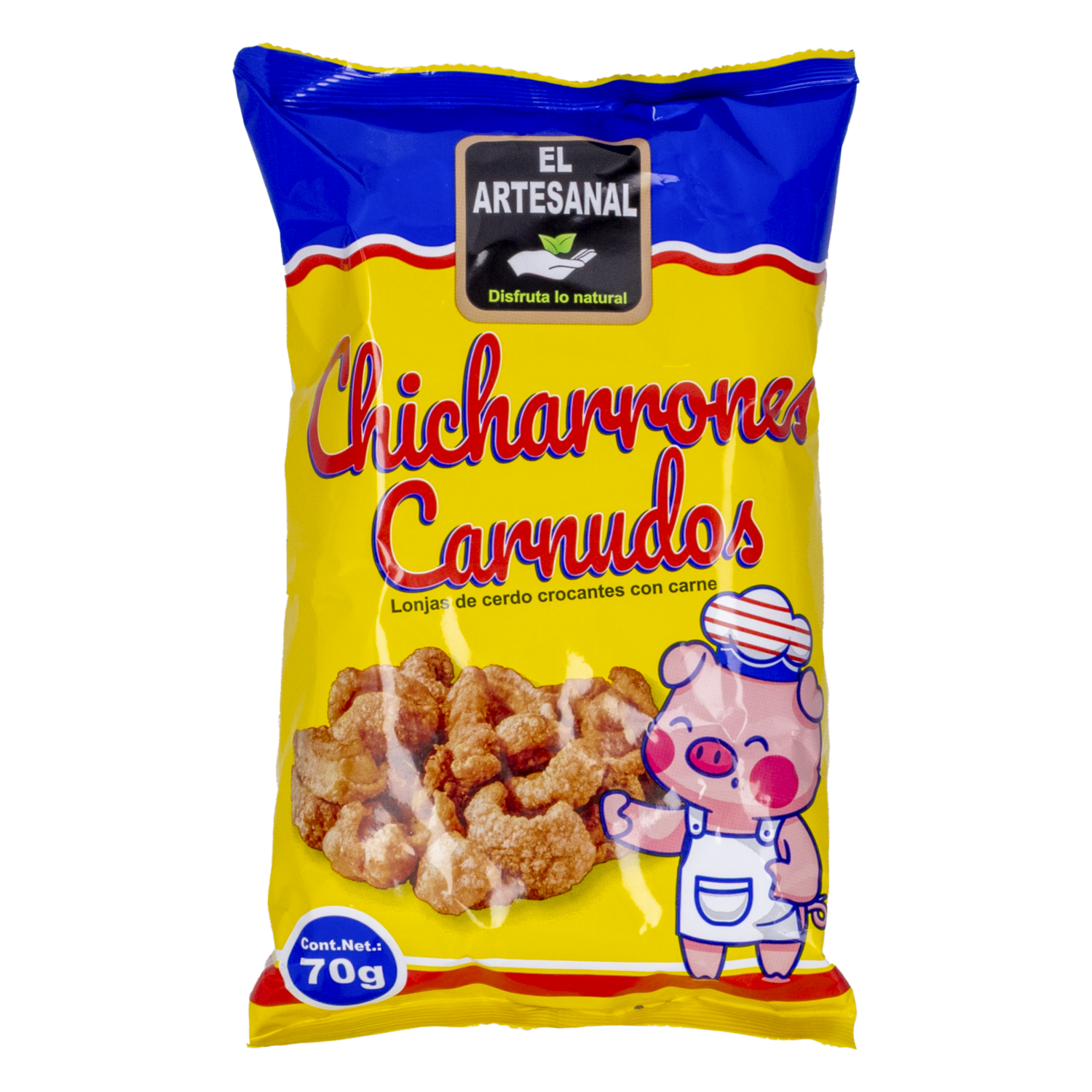 Chicharrones Carnudos EL ARTESANAL 70 G