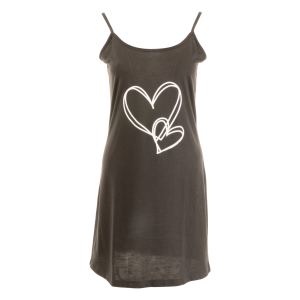 Pijama Bata Tiras Delgadas Estampada Corazón C&T DESING