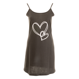 Pijama Bata Tiras Delgadas Estampada Corazón C&T DESING