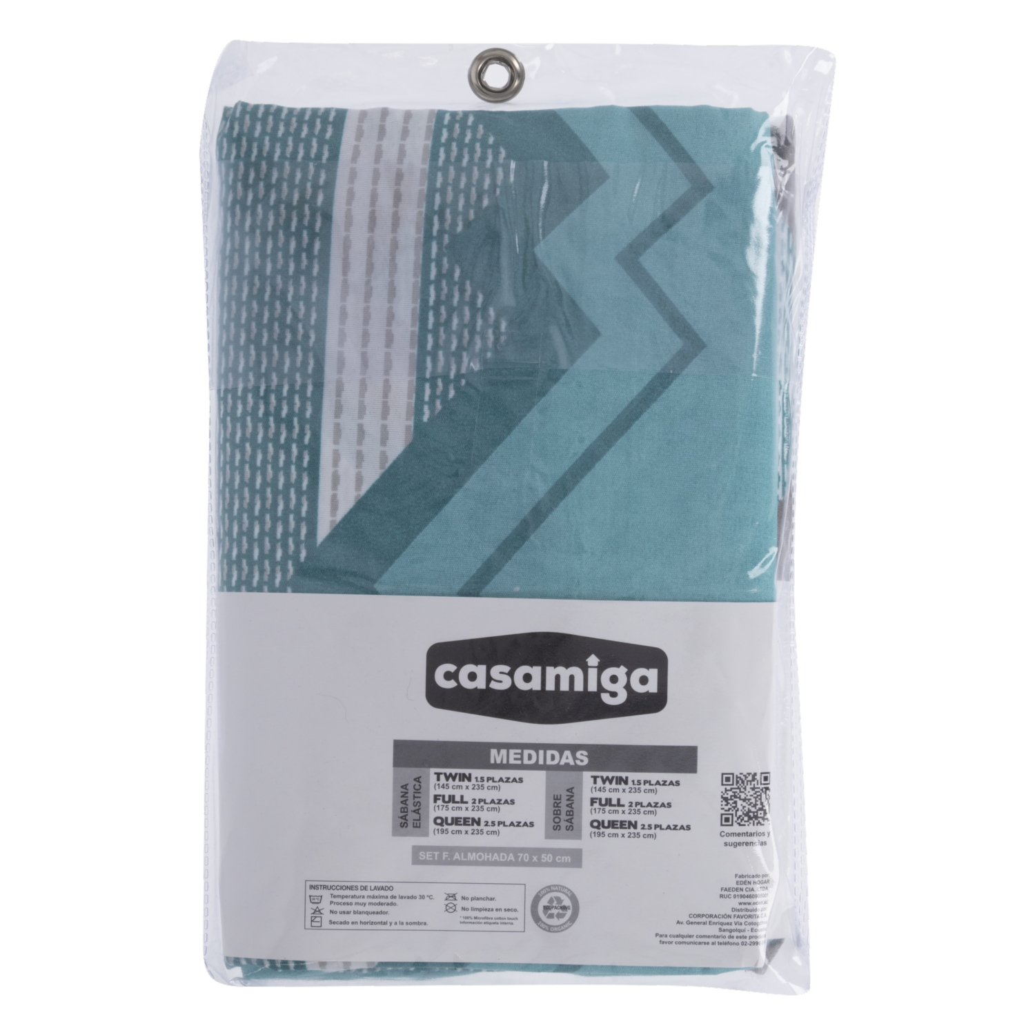 Sabana Elástica Luminar Rayas CASAMIGA 2 1/2 Plazas - Image 2