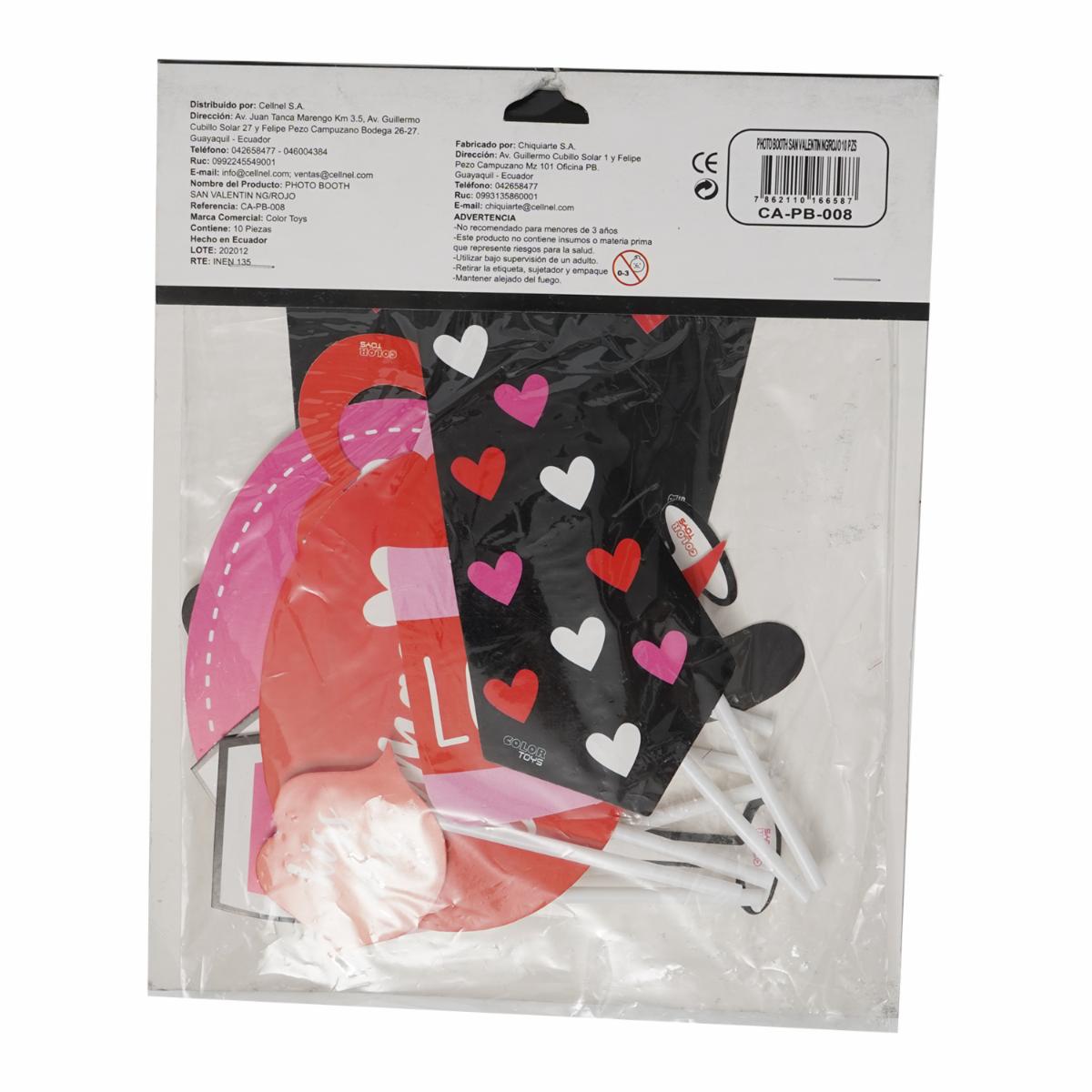 Photo Booth San Valentín Negro Rojo COLOR TOYS 27 x 20 Cm - Image 2