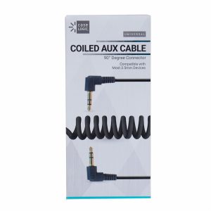 Cable Auxiliar de 90° Negro CASE LOGIC 3.5 Pies