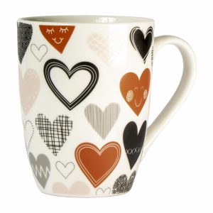 Jarro San Valentín Corazones Rojos Y Negro Surtido FREE HOME 340 Ml