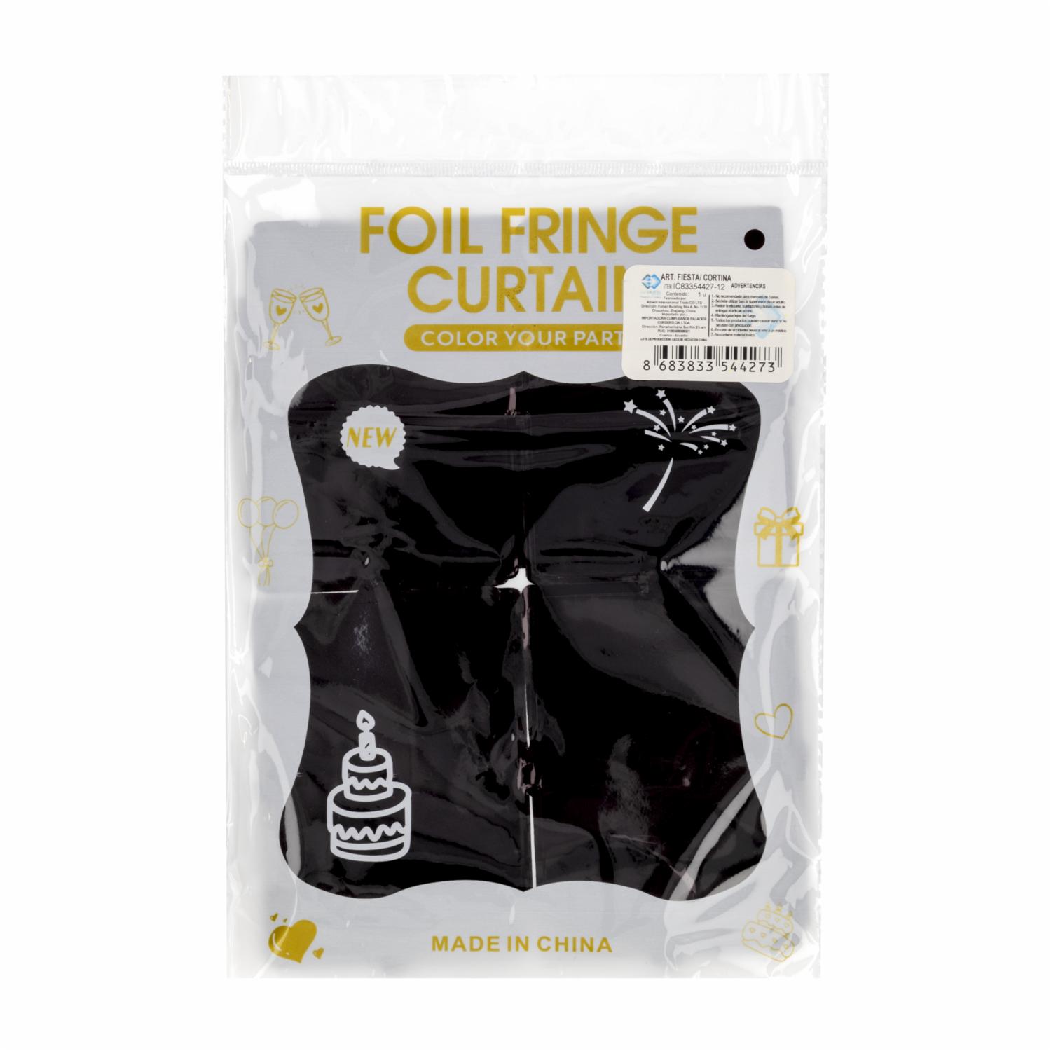 Cortina Panel Negra IMPORTADORA CUMPLEAÑOS Unidad - Image 2