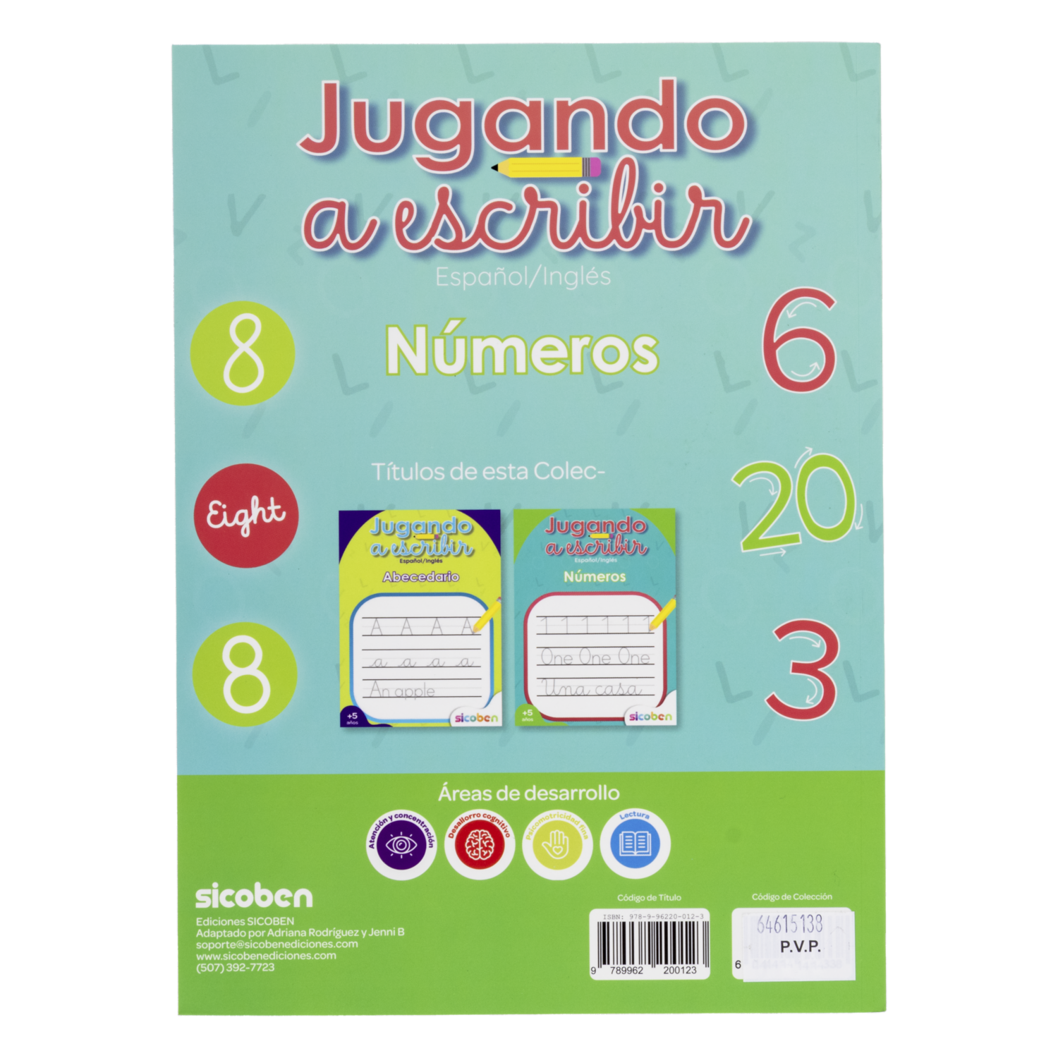 Libro Jugando A Escribir Números SICOBEN 48 Páginas - Image 2