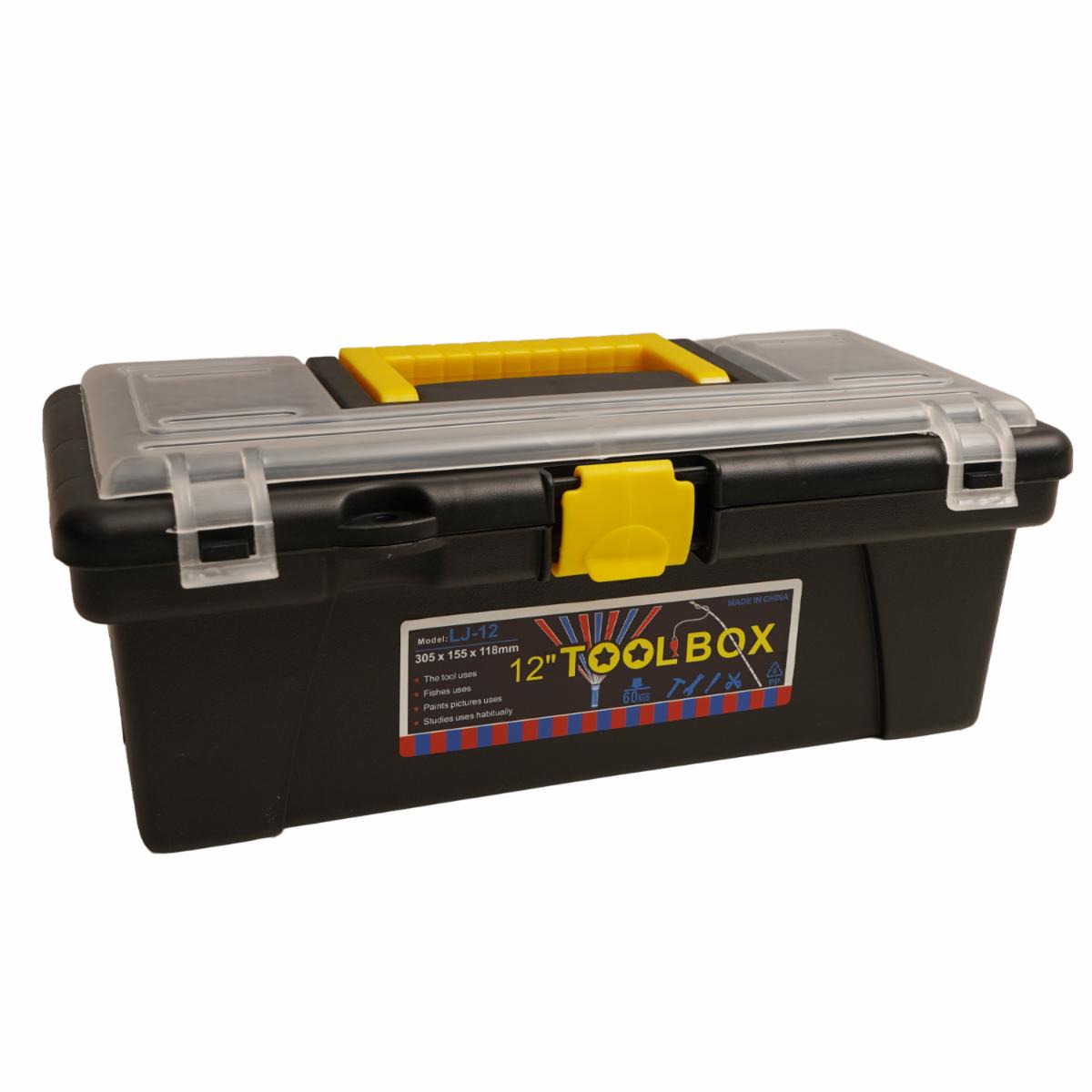 Caja De Herramientas Plástica De 17″ SIN MARCA 30,5×15,5×11,8 Cm