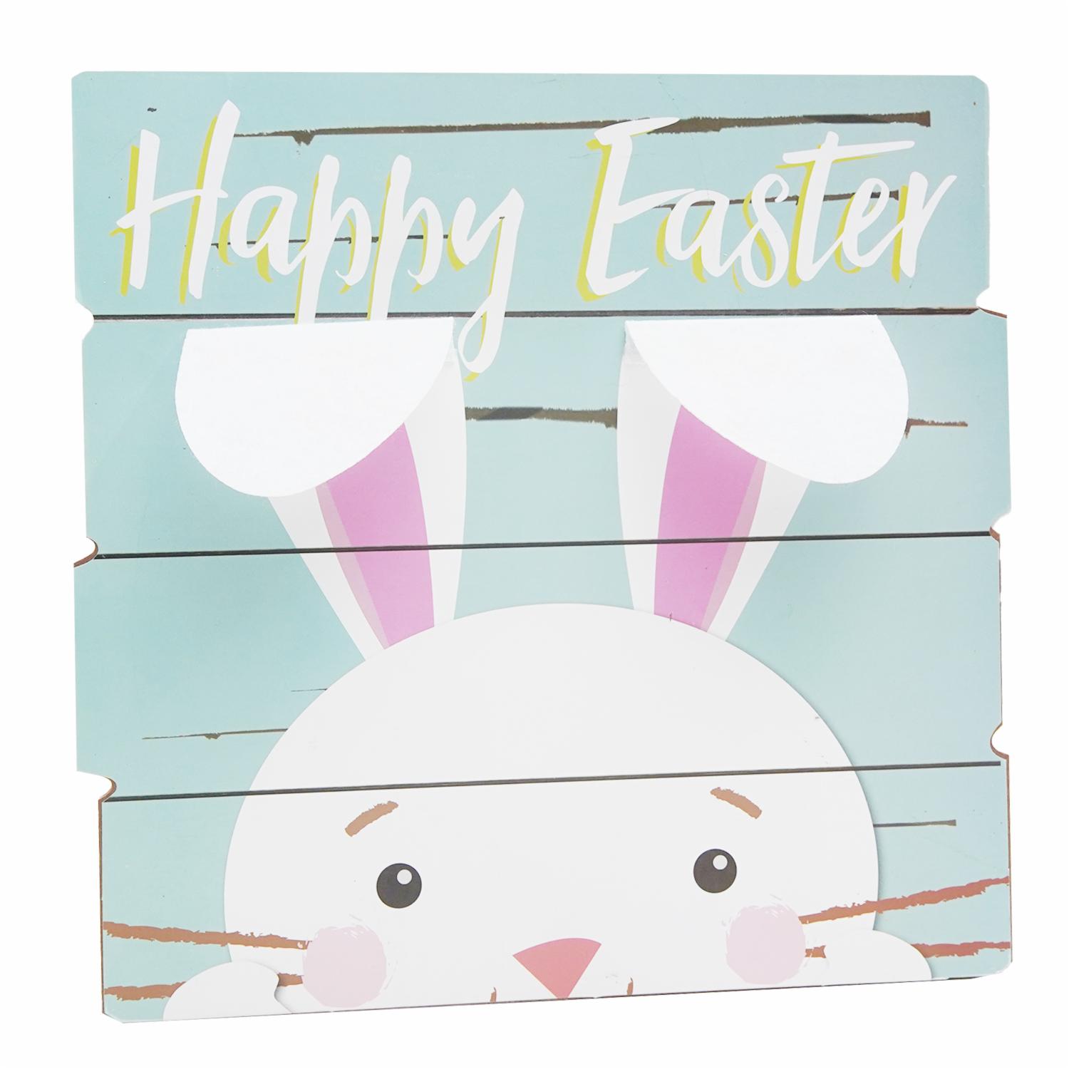 Colgante De Pascua Conejito Con Orejas De Fieltro LPS Madera