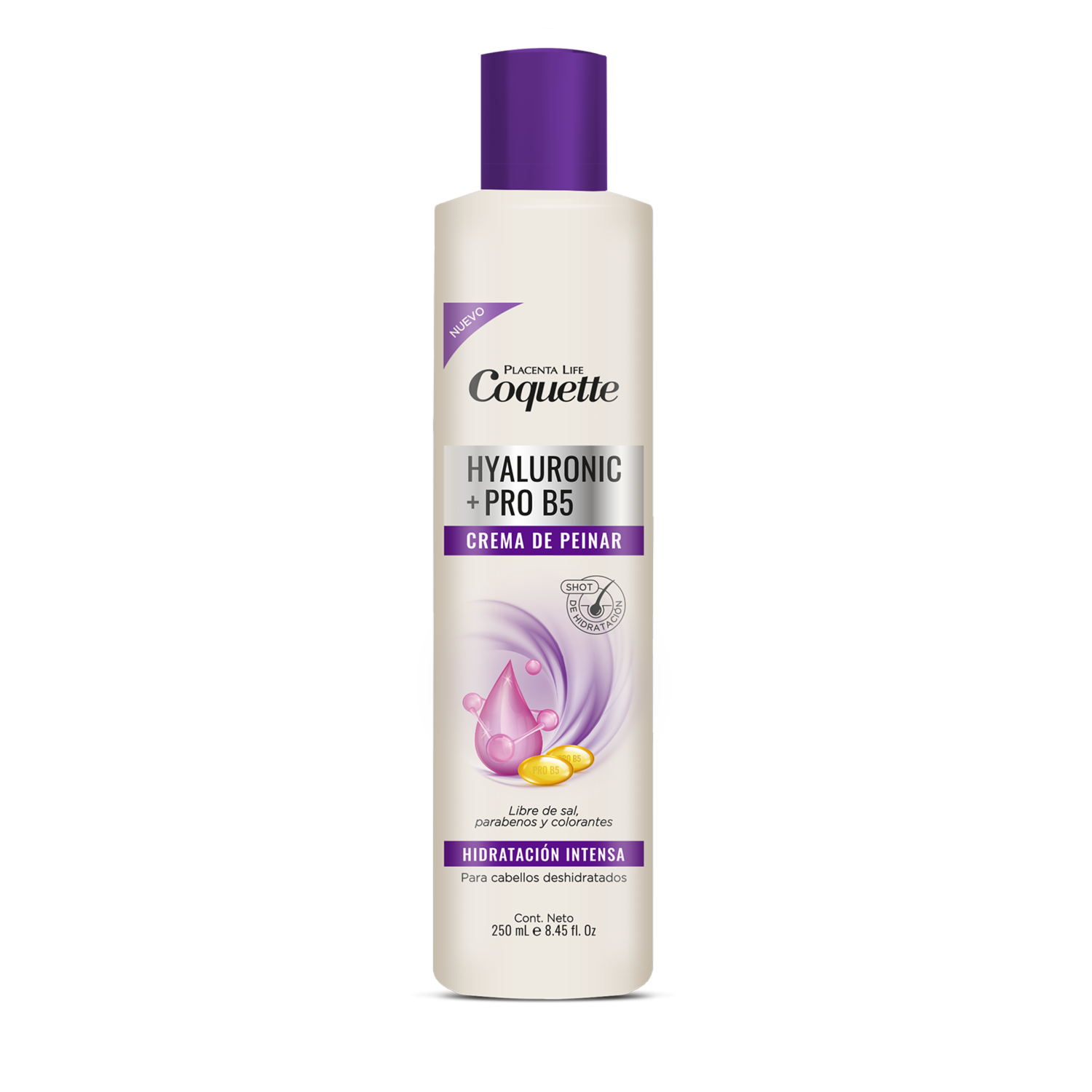 Crema De Peinar Acido Hialuronico & Pro B5 COQUETTE 250 Ml