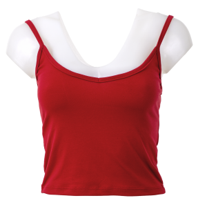 Top Tiras Delgadas Escote En V Rojo GIRLY
